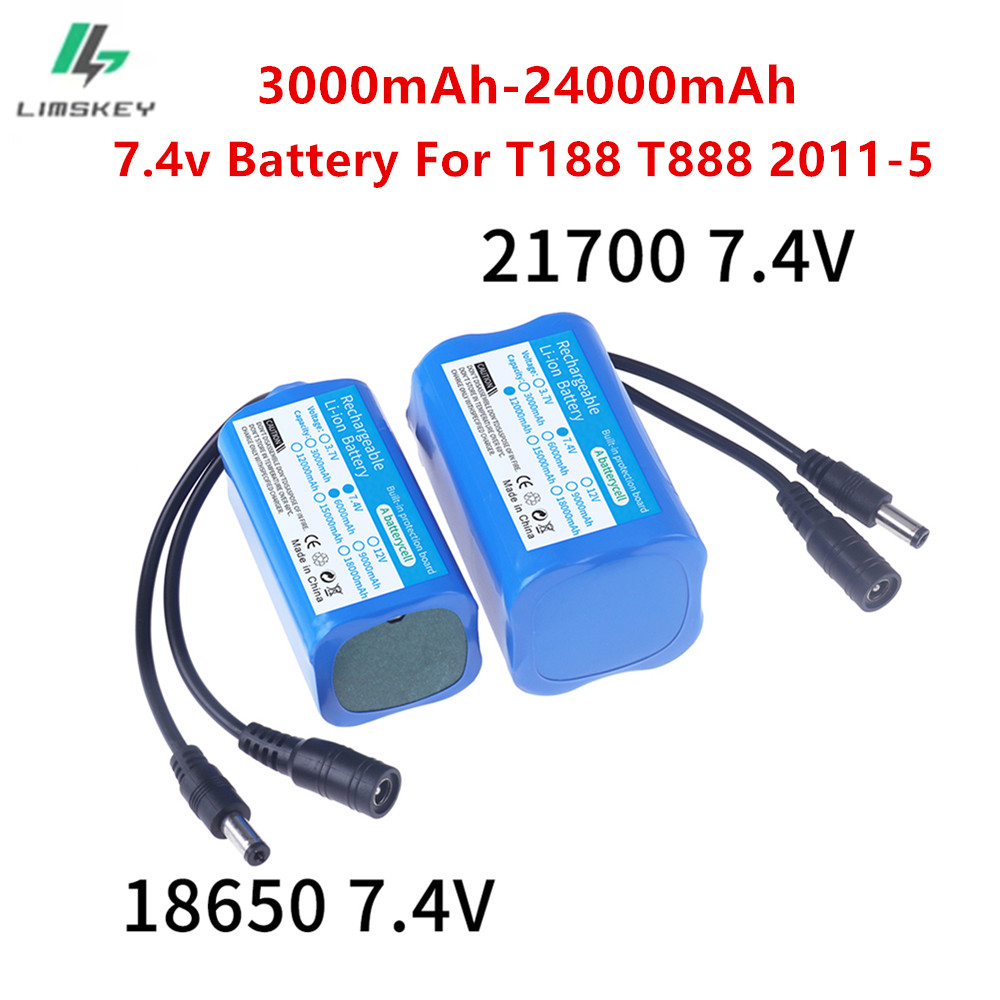 Fish Finder Charger - بطارية 7.4 فولت 3000 مللي أمبير/6000