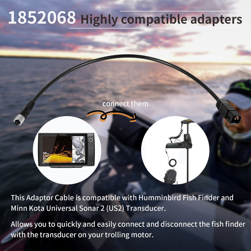 كابل محول سونار عالمي، أسود، ل - مراجعة Fish Finder Cable وسعره