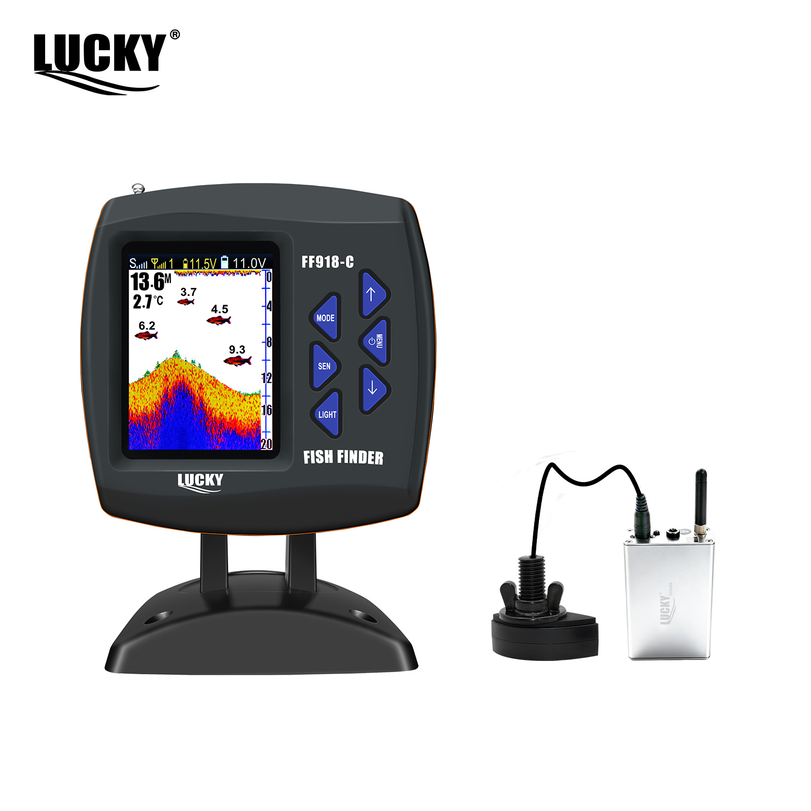 جهاز لاكي FF918 لاسلكي للتحكم  - مراجعة Fish Finder Gps وسعره