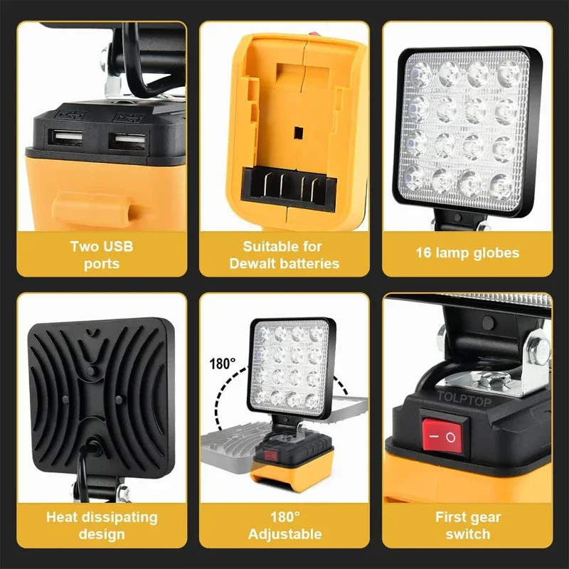 أضواء كاشفة ليد محمولة لديوالت - مراجعة Fish Finder Battery وسعره