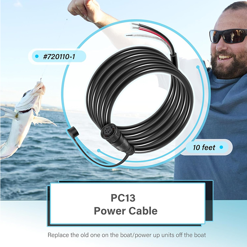 كابل طاقة 720110-1 PC13 لجهاز  - مراجعة Fish Finder Cable وسعره